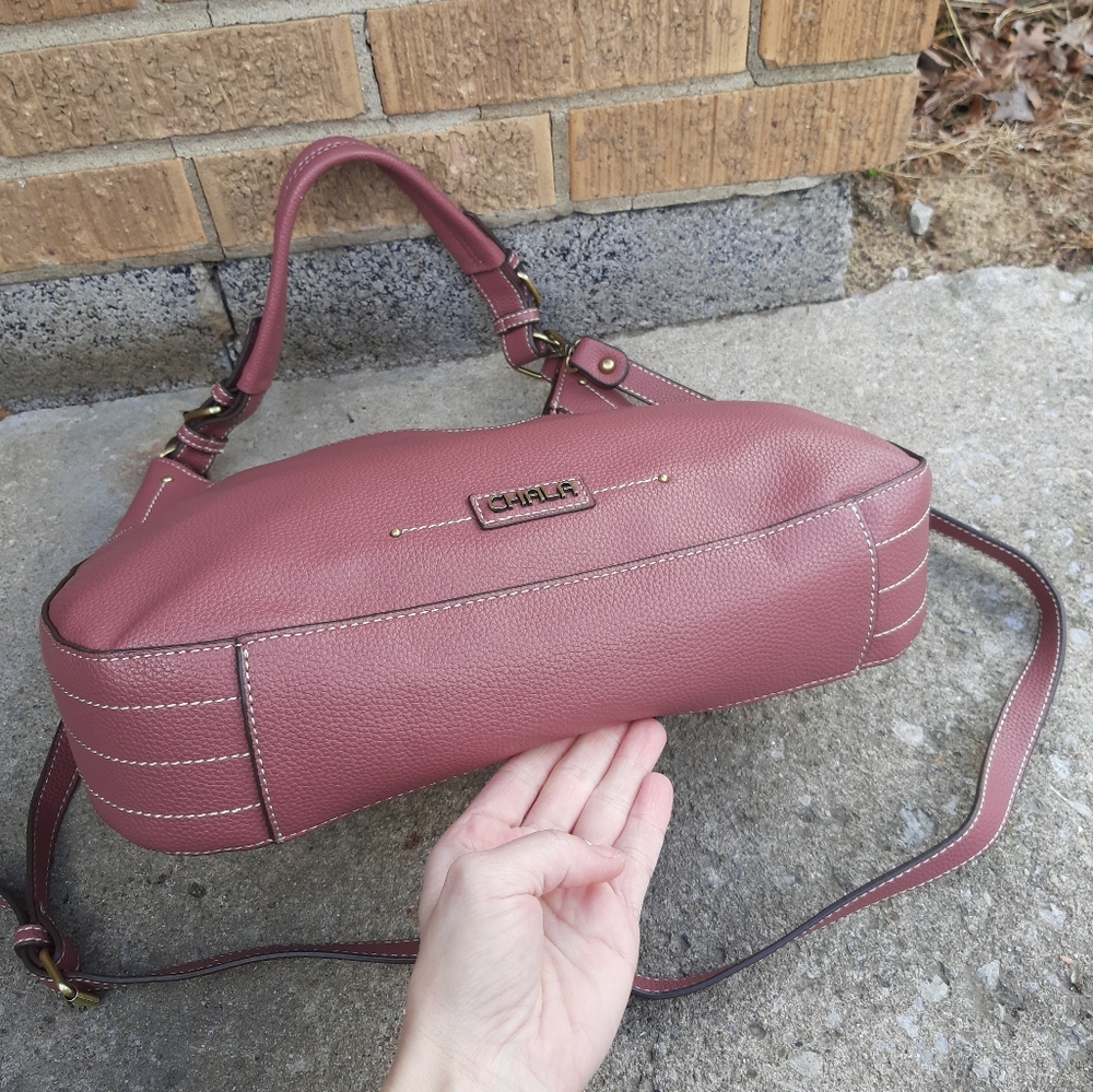 Chala Rose Large Pebbled Crossbody Hobo - Picture 6 of 10